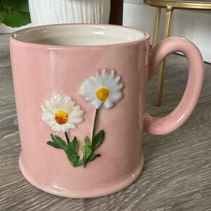 The Old Pottery Company Tankard Daisies Mug, pink, like new